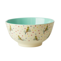 Budgie Print Melamine Bowl Rice DK